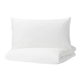 Ikea, пододеяльник, белая хлопковая двухцветная мягкая дышащая наволочка