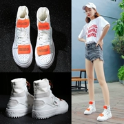 Cao-top sneakers nữ mùa hè hip-hop giày khiêu vũ đường phố triều 2018 new hoang dã net phụ nữ màu đỏ của giày ins siêu lửa giày trắng