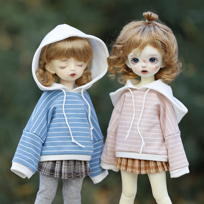 taobao agent 6 points 1/6 SD YOSD 6 points BJD baby clothing accessories big six -point hooded striped sweater spot
