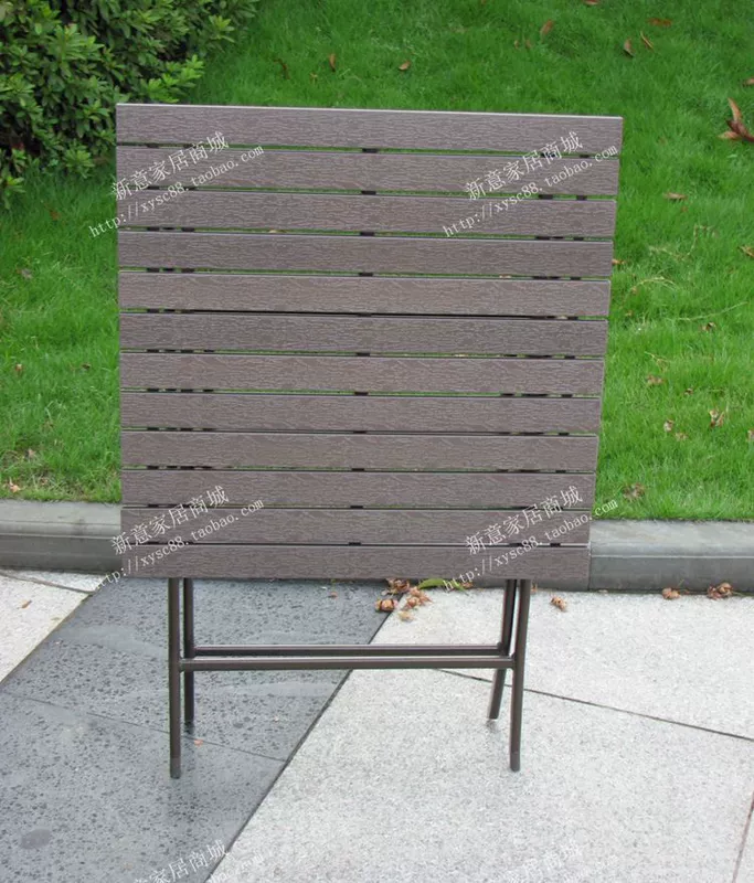[Giải phóng mặt bằng] giải trí ngoài trời bàn gấp và ghế vườn giả gỗ giải trí bảng và ghế ban công đồ nội thất nhựa gỗ xách tay bàn ghế