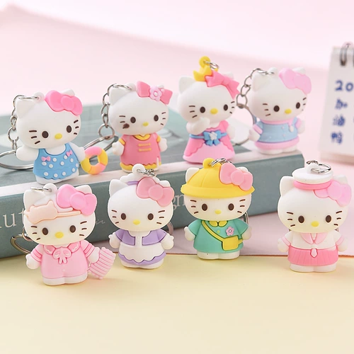 Hello Kitty, мультяшный брелок, милая креативная кукла, ключи от машины, популярно в интернете, креативный подарок