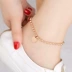 Tình yêu bóng titanium thép vòng chân nữ không phai rose gold 2018 Hàn Quốc phiên bản của cá tính sinh viên đơn giản Sen mắt cá chân chuỗi