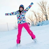 Лыжный лыжный костюм, водонепроницаемый комплект, удерживающее тепло снаряжение, Южная Корея, увеличенная толщина