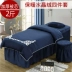 LOGO châu Âu thêu tinh nhung mùa đông dày denim bedspread massage dầu gội vẻ đẹp thẩm mỹ viện tùy chỉnh - Trang bị tấm mẫu ga phủ giường spa Trang bị tấm