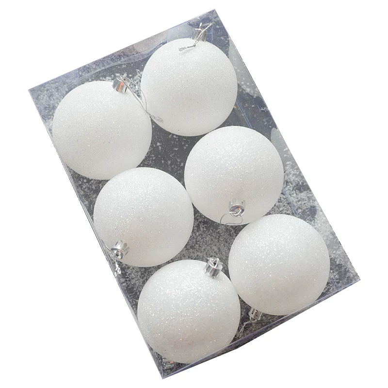 Painted transparent white decorations, 2023, 6cm, 8cm