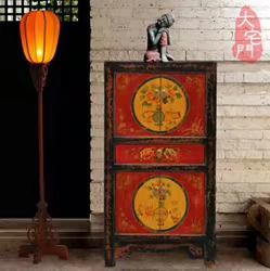Trường hợp cho trường hợp cửa nhà lớn mới Trung Quốc Ming và Qing Dynasties cổ điển rắn gỗ sơn squat đầu đồ nội thất đẹp hiên tủ phân vùng tủ - Bàn / Bàn