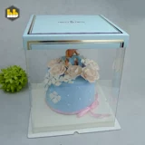 [Hengbo] Пластическая прозрачная коробка плюс торт/Новая 8 -INCH Barbie Box/Transparent Double -Layer Barbie/Утолщен