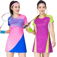 2018 mát thời trang new tennis váy cầu lông mặc của phụ nữ một mảnh váy thể thao thoáng khí hakama dress chân váy thể thao nữ
