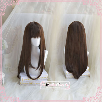 taobao agent Lolita is a daily natural black brown long straight hair collection