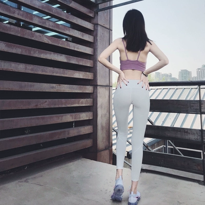 SLIMMO高腰紧身裤运动长裤女跑步透气弹力速干提臀显瘦训练瑜伽裤-淘宝网