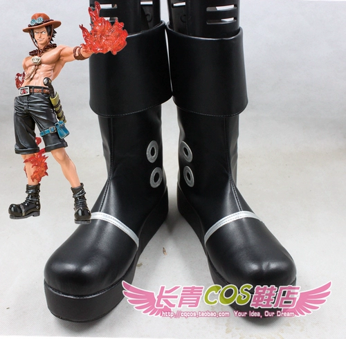 Аниме One Piece Portcas D Ace Cosplay Shoes Fire Fighter Cospaly Shop Shoes