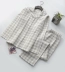 Muji Nhật Bản Lưới đôi Bộ đồ ngủ Phụ nữ Đàn ông Mùa xuân Bông gạc Ba lớp Kích thước lớn dài tay Dịch vụ nhà - Giống cái