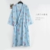 Nhật Bản đồ ngủ nữ mùa hè bông áo choàng phần mỏng bông lỏng áo choàng tắm hấp quần áo tắm hơi băng dịch vụ nhà áo ngủ đẹp giá rẻ Night Robe
