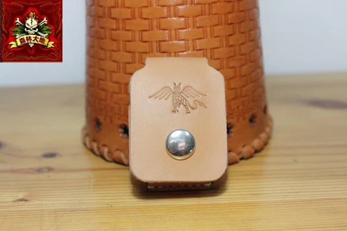 Кожаная зажигалка ручной работы, воловья кожа