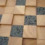 Настоящий троянский малайзийский телевизор Фон Стена Деревянная Каберна из вулканической скали