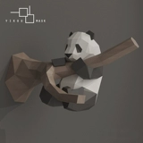 3D Геометрическая панда свинг -стена декоративная стена -Симпатичная и смешная страна с сокровищницей