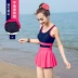 Áo tắm nữ bảo thủ giảm béo cỡ lớn che bụng phiên bản Hàn Quốc ins gió Xiêm váy sinh viên đồ bơi mùa xuân nóng bỏng - Đồ bơi trẻ em Đồ bơi trẻ em