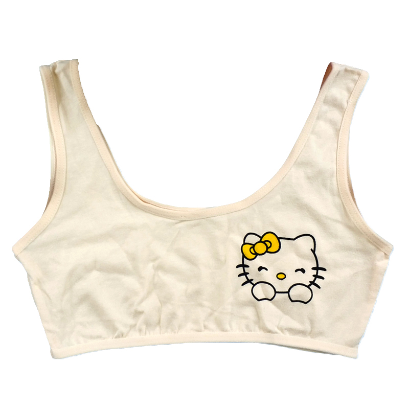 Junior high school girls bra vest cartoon cute strapless cotton wrapped breast