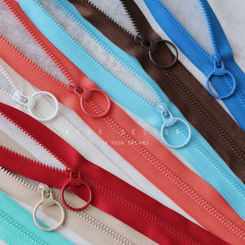 [Cocoa の Вспомогательные материалы] 3#Контрастный цветовой код/Двухлетние смолы/молчаливое молнии/односторонний код/гладкий