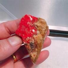 Ювелирный камень 中国四大名石 天然老坑昌化鸡血石田黄冻籽料原石68克 篆刻收藏