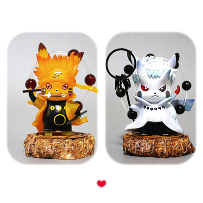taobao agent Naruto GK Pikachu COS Six Fairy Naruto Uchiha with soil hand -made statue ornaments