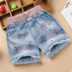 Cô gái denim quần short mùa hè 2018 chàng trai mới trẻ em lớn Hàn Quốc phiên bản của trẻ em phần mỏng bông cô gái nước ngoài cô gái triều Quần jean