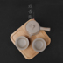 Một nồi hai tách hành khách nhanh tách trà cầm tay đặt bia đá bên Nhật nồi bên văn phòng cá nhân cốc đen tráng men ấm trà bộ ấm chén pha trà đẹp Trà sứ