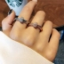 Gió lạnh vàng hồng ngón trỏ nhẫn nữ Nhật Bản và Hàn Quốc lưới đỏ thủy triều người trang trí nhẫn Hàn Quốc cá tính nhẫn sinh viên nhẫn bạc đôi Nhẫn