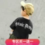 Thêm quần áo bé trai cotton cotton ngắn tay 2019 hè mới trẻ em phiên bản Hàn Quốc của chàng trai thủy triều nửa trẻ em từ bi - Áo thun đồ bé trai