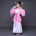 Cô bé cổ điển phong cách trang phục trẻ em Han trang phục Hoa hậu trang phục biểu diễn guzheng để phục vụ công chúa nhà Đường công chúa cổ tích - Trang phục