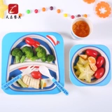 Экологичная посуда для кормления, мультяшная детская обеденная тарелка для еды