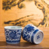 Jingdezhen gốm sứ thủy tinh Cổ sứ màu xanh và trắng Yanglian 1 hai hầm rượu Teacup Sứ rượu - Rượu vang gia ly ruou vang Rượu vang