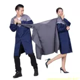 Длинная униформа медсестры подходит для мужчин и женщин, синий комбинезон, нагрудник