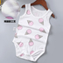 Baby Baby Onesies Summer Lưới Cotton Slim Tay Vest Vest Haber Sling Túi gấp Tam giác Ruffles - Áo liền quần bộ áo liền quần công chúa bé gái Áo liền quần