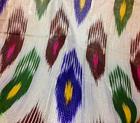 Ткань Узбек характерна чистое шелковое шелковое шелковое шелковое шелковое ширина шириной 65 см