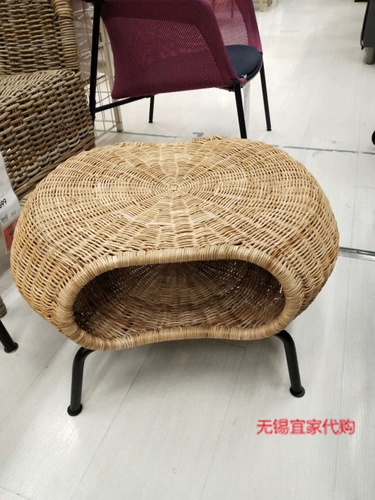Ikea Wuxi Ikea Onemic Boicking Gamhut Storage Stool Stool Stool Стул для смены обувного табурета Rattan.