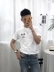 Quăn nam 2019 Mùa hè Mới Áo phông in hình Mickey ngắn tay Áo thun cotton retro Hàn Quốc hoang dã - Áo phông dài áo polo nam đẹp Áo phông dài