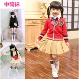 Детские хлопковые гольфы подходит для мужчин и женщин, форма для школьников, носки, средней длины