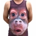 Ác ma nguệch ngoạc khỉ khỉ gorilla mồ hôi vest béo cỡ lớn nam tay ngắn áo thun họa tiết cá tính áo ba lỗ nam cao cấp Lót