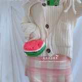 Освежающая милая красная мультяшная сумка на одно плечо, сумка через плечо, с вышивкой