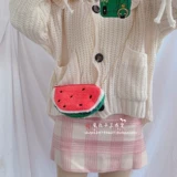 Освежающая милая красная мультяшная сумка на одно плечо, сумка через плечо, с вышивкой