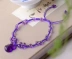 Vòng chân Amethyst tự nhiên Màu hồng pha lê Opal Nhỏ Fox Vòng tay dệt kim Phụ nữ Wang Taohua - Vòng chân lắc chân nữ Vòng chân