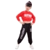Quần áo khiêu vũ jazz cho bé gái Quần áo nhảy đường phố hip hop phù hợp với đồng phục cổ vũ JAZZ biểu diễn quần áo rò rỉ mùa thu trang phục biểu diễn Trang phục