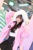 Áo khoác bông nữ khoác ngoài rộng rãi lông cổ áo phiên bản Hàn Quốc sang trọng màu hồng ngọt ngào ấm áp dày áo khoác dày áo phao nữ cao cấp Bông