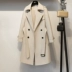 [Clears] 妃子 2018 mùa thu thời trang mới England slim slim trung dài coat trench coat 1587QC