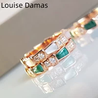 Louise Damas Золотое бирюзовое обручальное кольцо, 18 карат, розовое золото