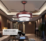 Невидимый вентилятор для гостиной, ретро люстра из натурального дерева для спальни, китайский стиль