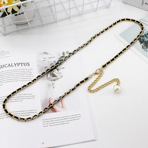 Цепочка, ремень, платье, универсальная цепь, металлический корсет, в корейском стиле