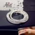 Phiên bản Hàn Quốc của vòng tay pha lê đeo tay cô dâu với phụ kiện sáng bóng đầy đủ khoan đơn hàng nhiều hàng rộng vòng tay nữ