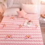 chăn flannel tấm một mảnh nữ trẻ em phim hoạt hình màu hồng bông quý mùa đông ấm áp rắn dày đúp - Khăn trải giường ga giường